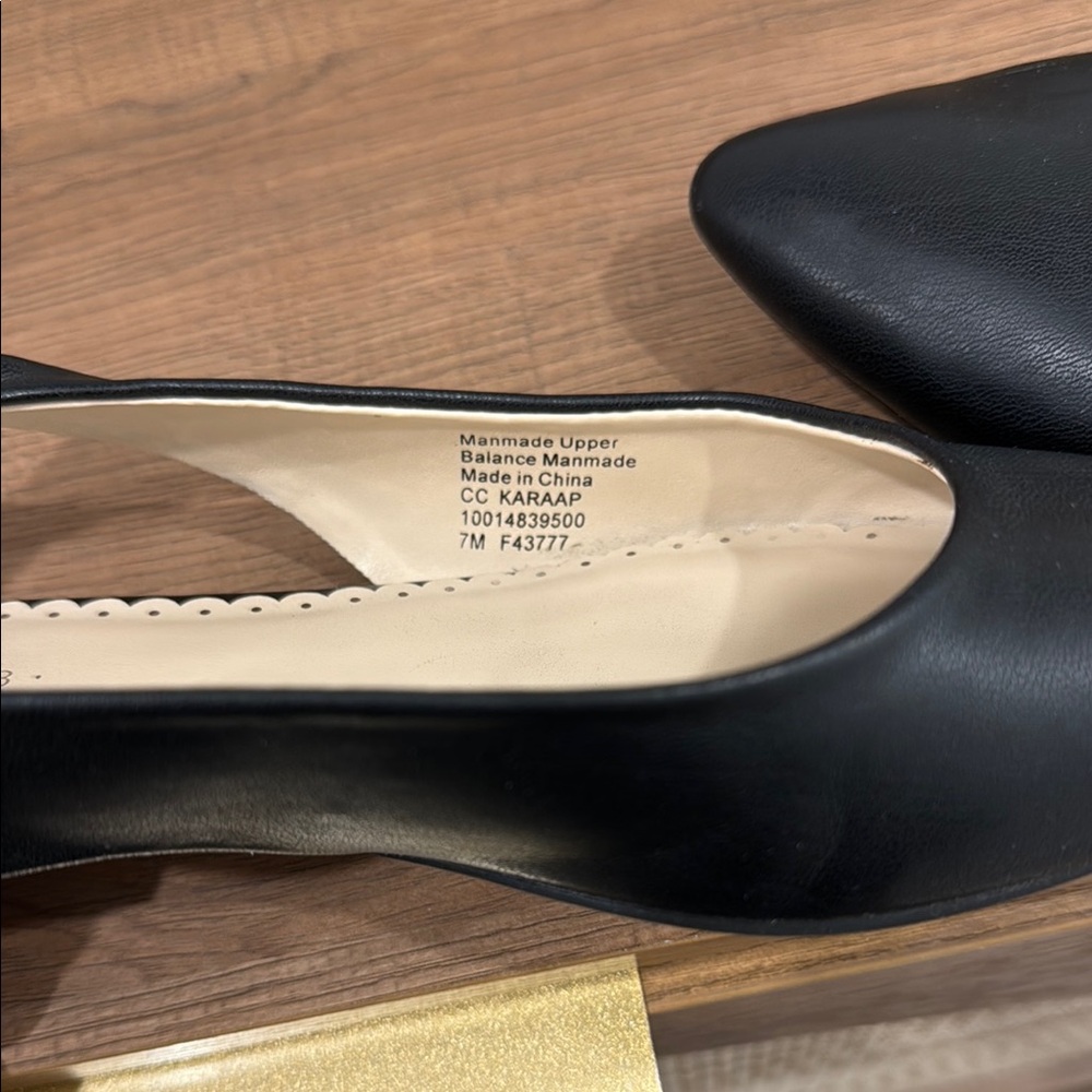 Charter Club Black Flats Minimalist Pointed-Toe Design - Picture 6 of 10